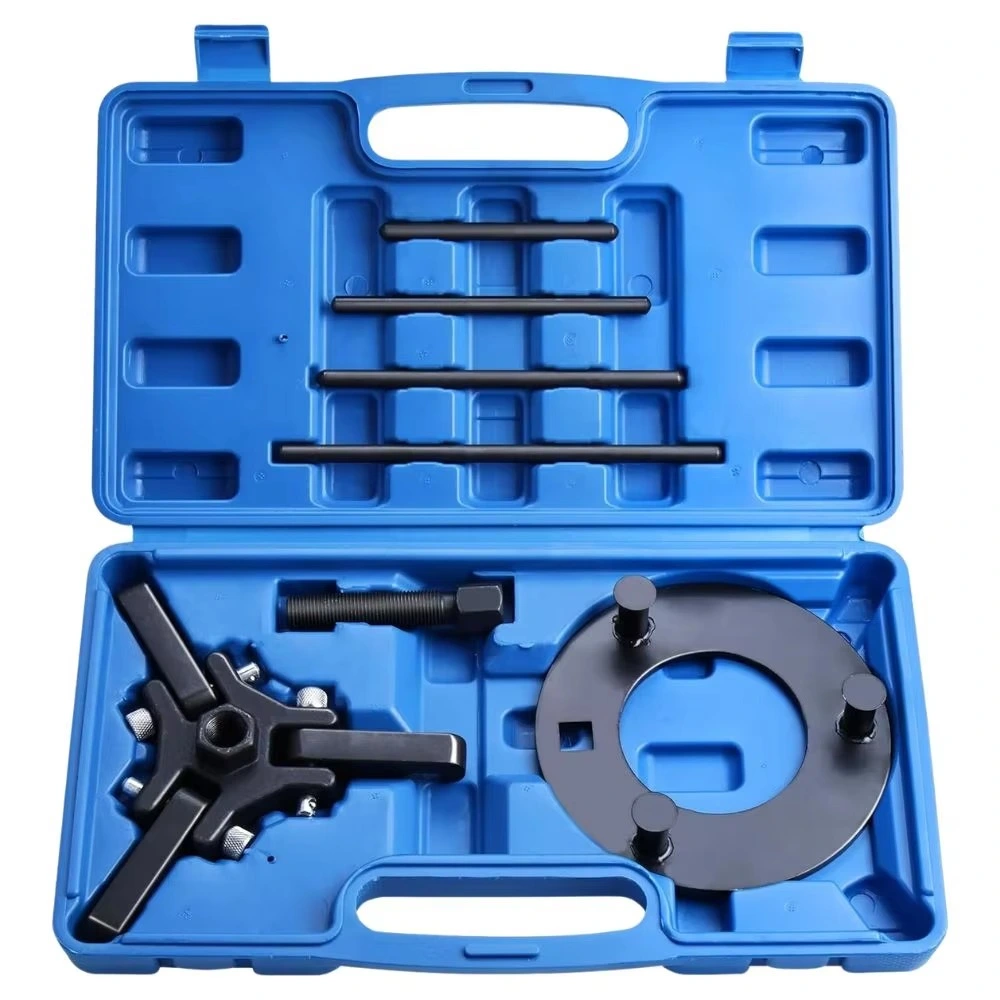 Crankshaft Pulley Puller Tool Kit, Harmonic Balancer Remover, Adjustable 3-Jaw Hub Puller Set for Car Vibration Dampers
