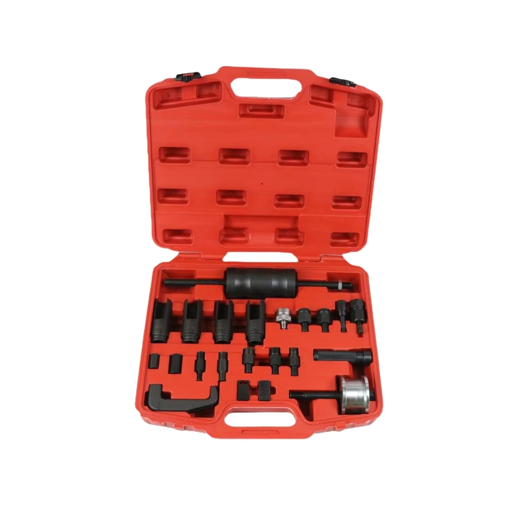 Diesel Fuel Injector Extractor Tool Kit, Slide Hammer Puller Set, Common Rail Injector Removal Puller with Multiple Adapters for Bosch Delphi Denso Siemens Injectors