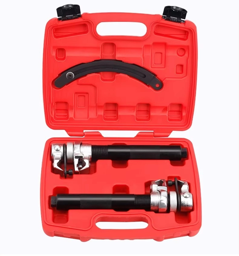 Macpherson Strut Coil Spring Compressor Tool, Heavy-Duty Shock Absorber Spring Clamp with Safety Bracket