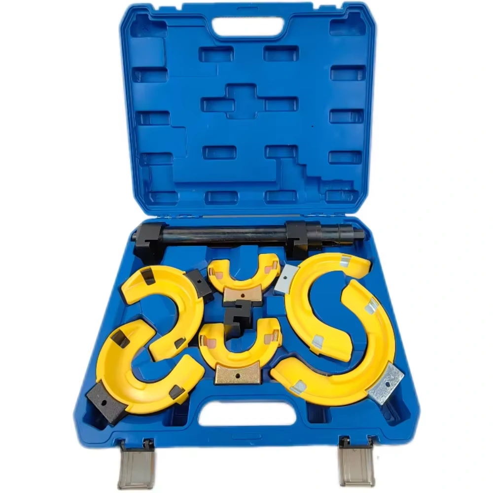 Universal Macpherson Strut Coil Spring Compressor Kit, Adjustable C-Shape Jaw Shock Spring Compressing Tool