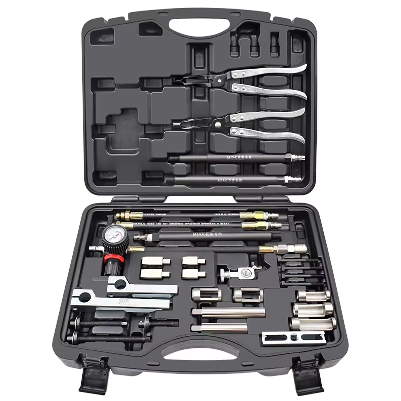 Valve Stem Seal Remover & Installer Kit, On-Head Valve Spring Compressor Tool, Valve Oil Seal Replacement Tool Set