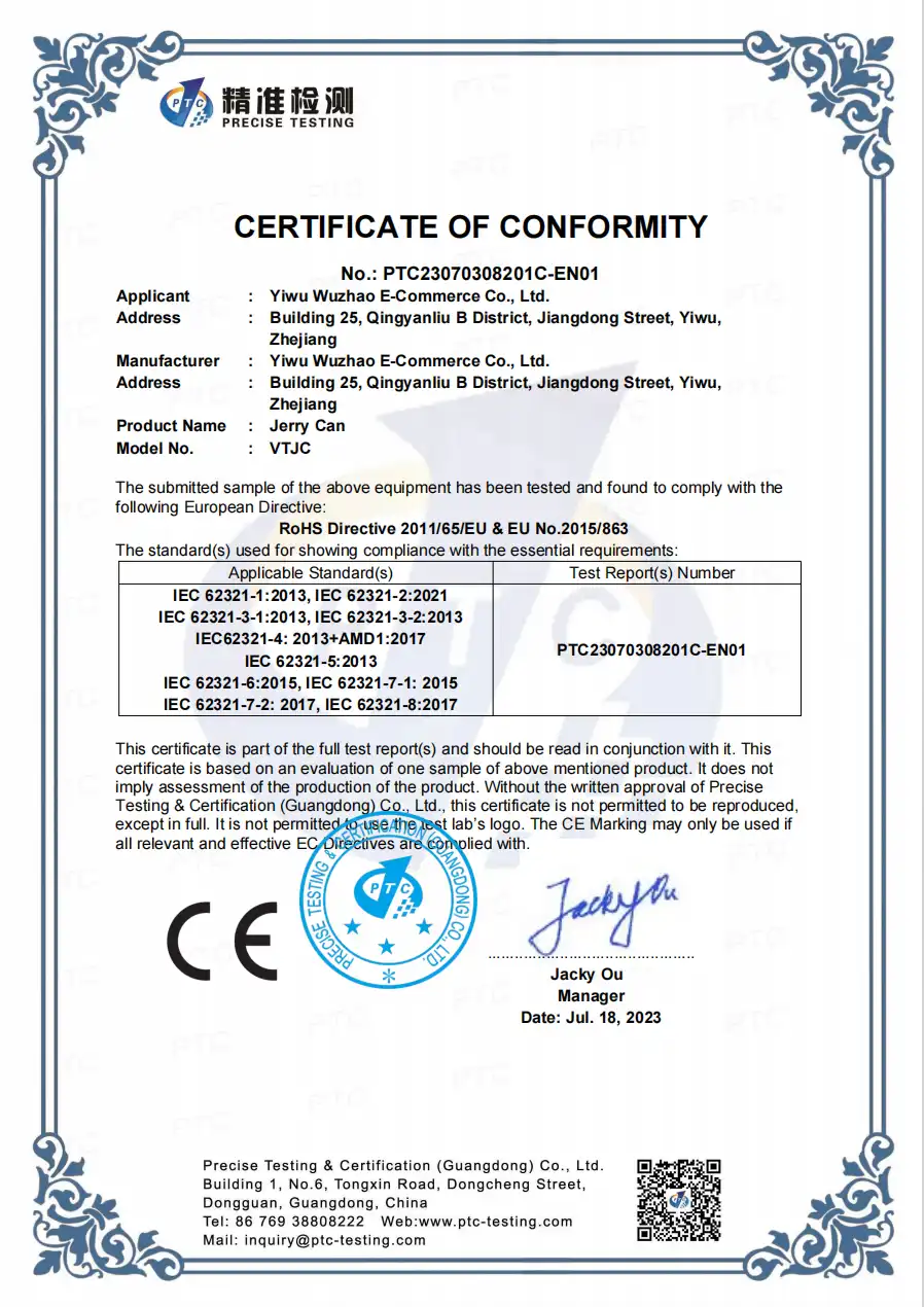 Certificates